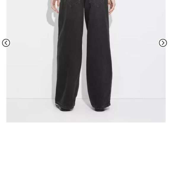 🆕👖Low Rise Wide Leg Baggy Jeans, Washed Black, Sz 17, 16 - Picture 3 of 7